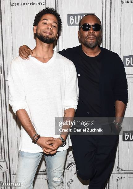 Jussie Smollett and Lee Daniels attend the Build Series to discuss the show 'Empire' at Build Studio on September 25, 2017 in New York City.