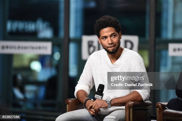 Jussie Smollett attends the Build Series to discuss the show 'Empire' at Build Studio on September 25, 2017 in New York City.
