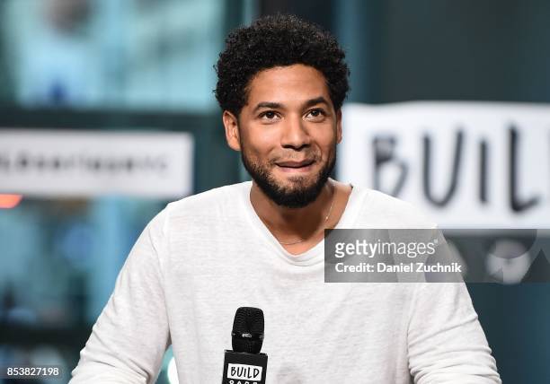 Jussie Smollett attends the Build Series to discuss the show 'Empire' at Build Studio on September 25, 2017 in New York City.