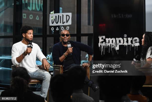 Jussie Smollett and Lee Daniels attend the Build Series to discuss the show 'Empire' at Build Studio on September 25, 2017 in New York City.