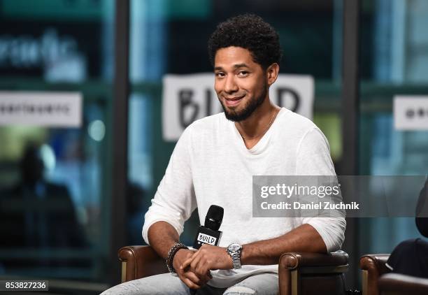 Jussie Smollett attends the Build Series to discuss the show 'Empire' at Build Studio on September 25, 2017 in New York City.