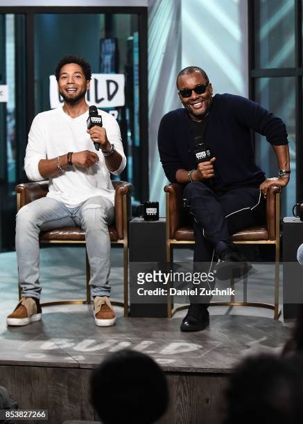 Jussie Smollett and Lee Daniels attend the Build Series to discuss the show 'Empire' at Build Studio on September 25, 2017 in New York City.