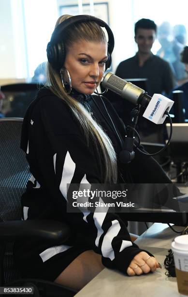 Singer/songwriter Fergie visits Radio Andy at SiriusXM Studios on September 25, 2017 in New York City.