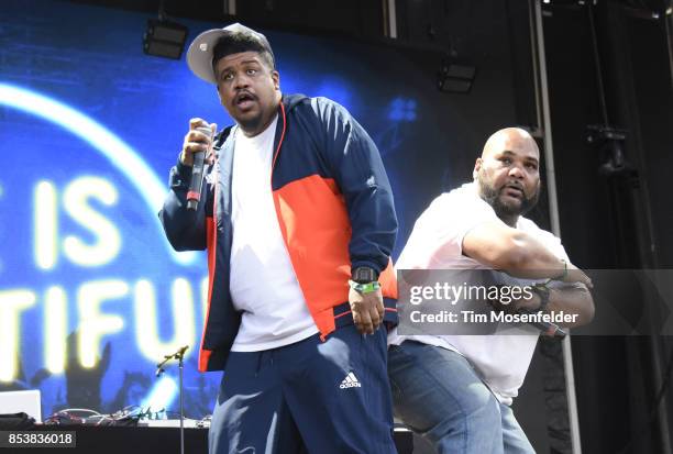 Dave and Maseo of De La Soul perform during the 2017 Life is Beautiful Festival on September 24, 2017 in Las Vegas, Nevada.