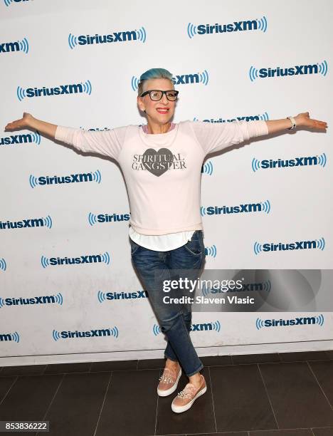 Stand-up comedian Lisa Lampanelli visits SiriusXM Studios on September 25, 2017 in New York City.