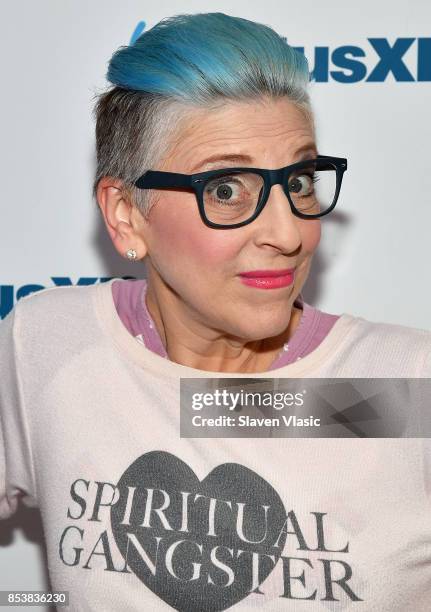 Stand-up comedian Lisa Lampanelli visits SiriusXM Studios on September 25, 2017 in New York City.