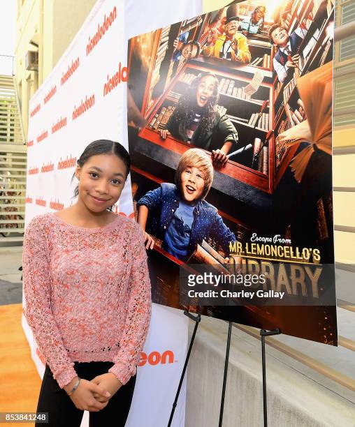 Actor Kyla Drew Simmons at Nickelodeon's 'Escape From Mr. Lemoncello's Library' premiere event at Paramount Studios on September 25, 2017 in...