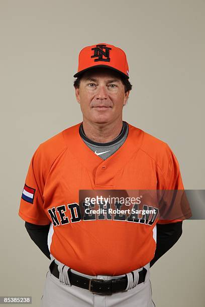 Rod Delmonico of the Netherlands team poses during a 2009 World Baseball Classic Photo Day on Monday, March 2, 2009 in Bradenton, Florida.