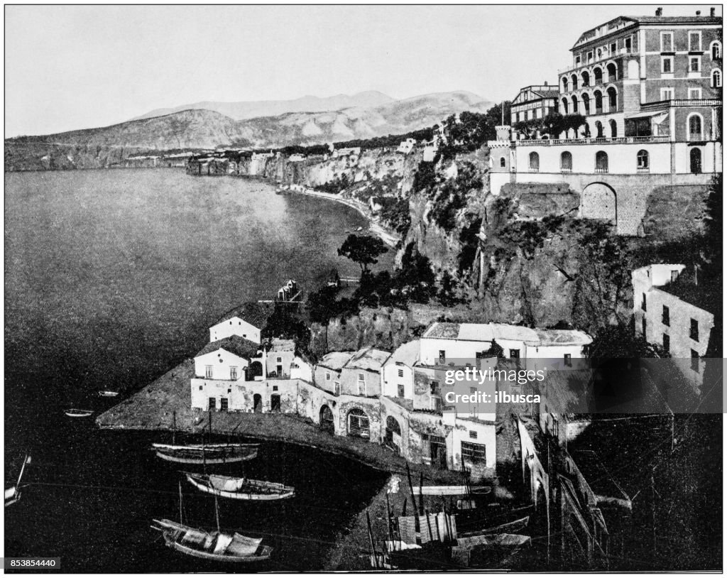 Antique photograph of World's famous sites: Sorrento, Italy