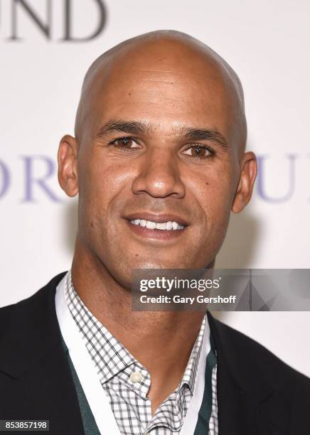 Former NFL player Jason Taylor attends the 32nd Annual Great Sports Legends dinner at New York Hilton Midtown on September 25, 2017 in New York City.