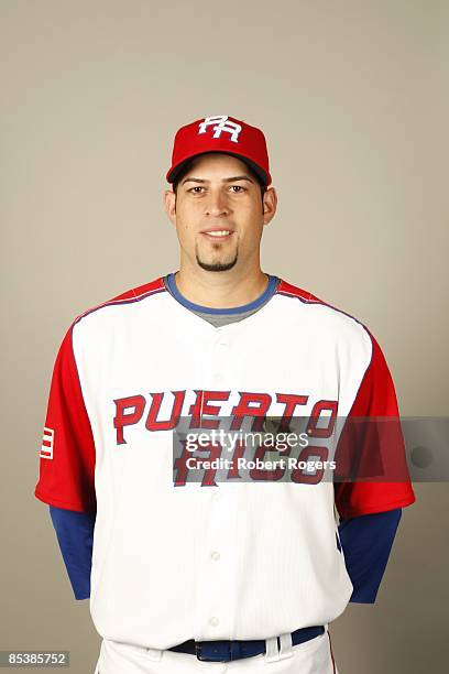 Jonathan Sanchez of team Puerto Rico poses during a 2009 World Baseball Classic Photo Day on Monday, March 2, 2009 in Fort Myers, Florida.