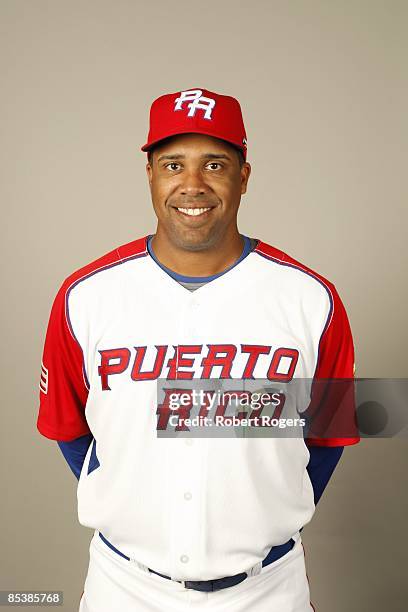 Coach Eduardo Perez of team Puerto Rico poses during a 2009 World Baseball Classic Photo Day on Monday, March 2, 2009 in Fort Myers, Florida.