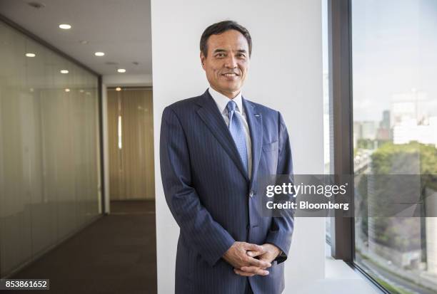Takeshi Niinami, president and chief executive officer of Suntory Holdings Ltd., poses for a photograph in Tokyo, Japan, on Monday, Sept. 25, 2017....