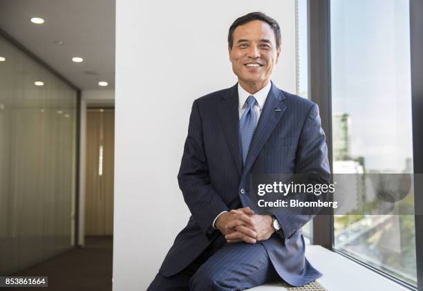 Takeshi Niinami, president and chief executive officer of Suntory Holdings Ltd., poses for a photograph in Tokyo, Japan, on Monday, Sept. 25, 2017....