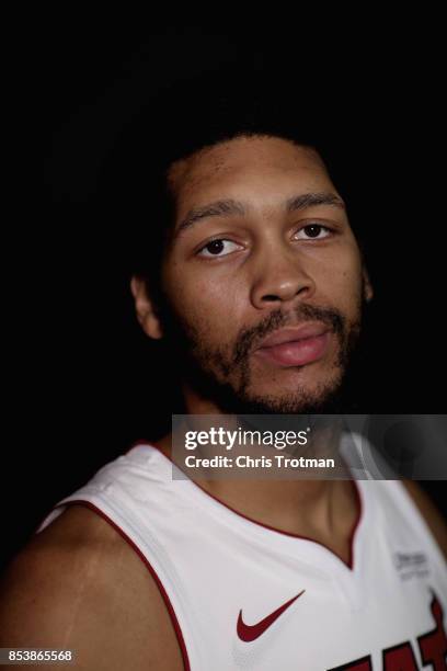 Hammons of the Miami Heat poses during media day at American Airlines Arena on September 25, 2017 in Miami, Florida. NOTE TO USER: User expressly...