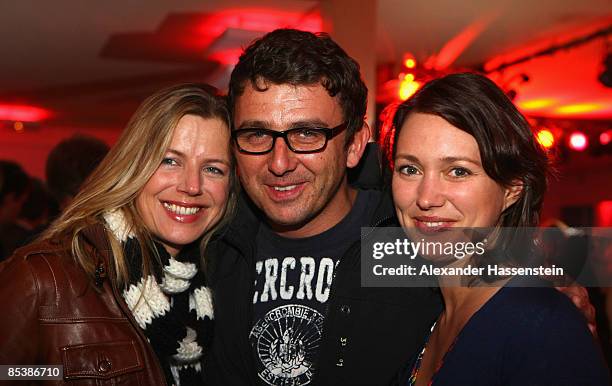 Hans Sigl, Susanne Sigl and Nike Fuhrmann attend the NdF After Work Party at the 8Seasons Club on March 11, 2009 in Munich, Germany.