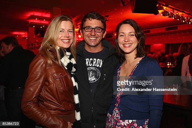 Hans Sigl, Susanne Sigl and Nike Fuhrmann attend the NdF After Work Party at the 8Seasons Club on March 11, 2009 in Munich, Germany.