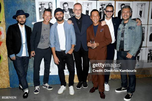 Designers Poggy, GQ Editor-in-Chief Jim Nelson, Alexandre Mattiusi, GQ Creative Director Jim Moore, Yasuto Kamoshita, Jey Perie and Gap VP of Men's...