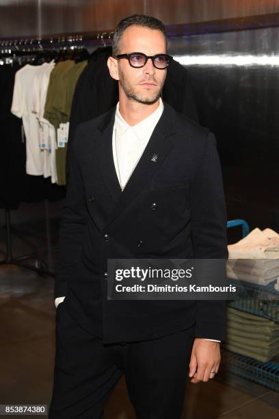 Kinfolk Creative Director Jey Perie attends GQ x GAP: Coolest Designers on the Planet 2017 at St. Ann's Warehouse on September 25, 2017 in New York...