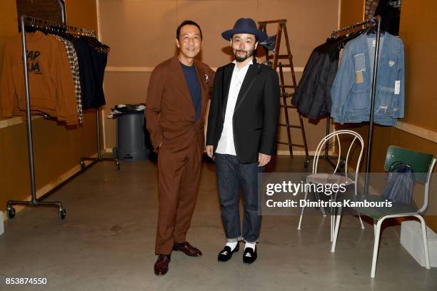 United Arrows Designers Yasuto Kamoshita and Poggy attend GQ x GAP: Coolest Designers on the Planet 2017 at St. Ann's Warehouse on September 25, 2017...