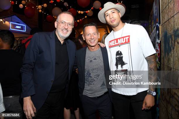 Creative Director Jim Moore, GQ Editor-in-Chief Jim Nelson and Miles Chamley-Watson attend GQ x GAP: Coolest Designers on the Planet 2017 at St....