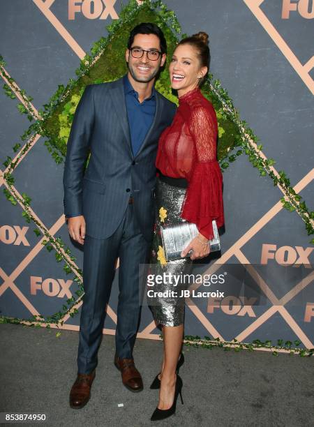 Tom Ellis and Tricia Helfer attend the FOX Fall Party on September 25, 2017 in Los Angeles, California.