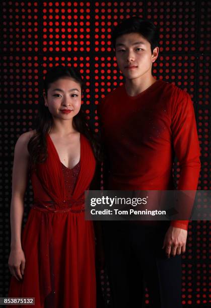 Figure Skaters Maia Shibutani and Alex Shibutani pose for a portrait during the Team USA Media Summit ahead of the PyeongChang 2018 Olympic Winter...