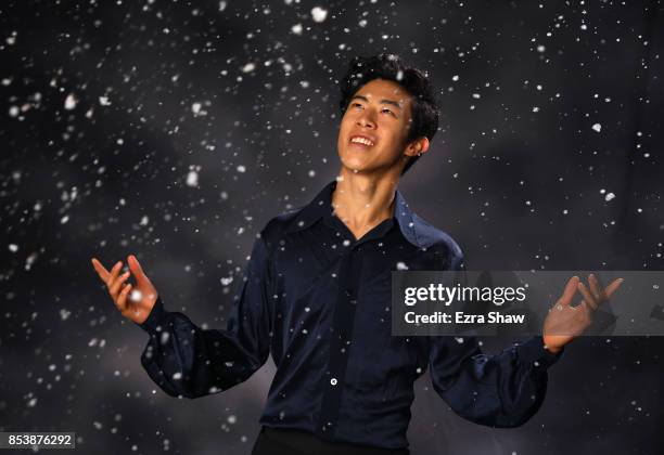 Figure Skater Nathan Chen poses for a portrait during the Team USA Media Summit ahead of the PyeongChang 2018 Olympic Winter Games on September 25,...