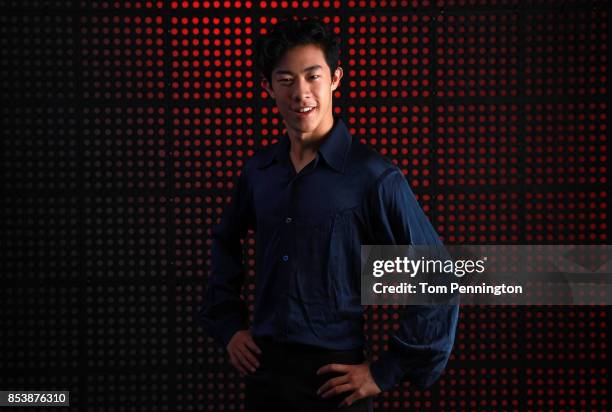 Figure Skater Nathan Chen poses for a portrait during the Team USA Media Summit ahead of the PyeongChang 2018 Olympic Winter Games on September 25,...