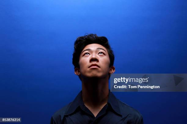 Figure Skater Nathan Chen poses for a portrait during the Team USA Media Summit ahead of the PyeongChang 2018 Olympic Winter Games on September 25,...