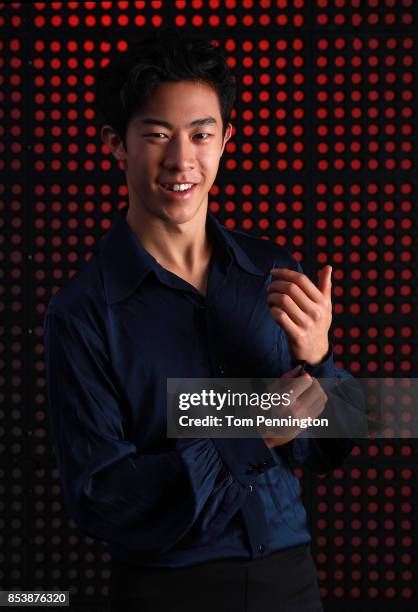 Figure Skater Nathan Chen poses for a portrait during the Team USA Media Summit ahead of the PyeongChang 2018 Olympic Winter Games on September 25,...