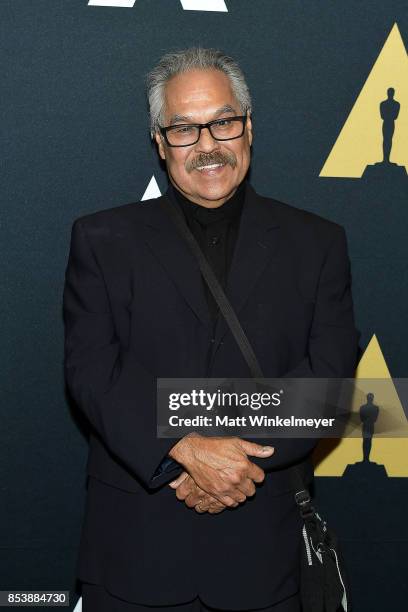 Luis Valdez attends the Academy Museum of Motion Pictures screens "Zoot Suit" at AMPAS Samuel Goldwyn Theater on September 25, 2017 in Beverly Hills,...