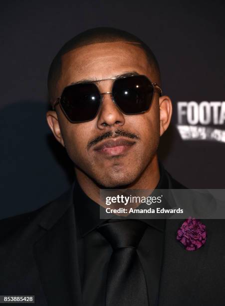 Singer Marques Houston arrives at the premiere of Novus Content's "Til Death Do Us Part" at The Grove on September 25, 2017 in Los Angeles,...