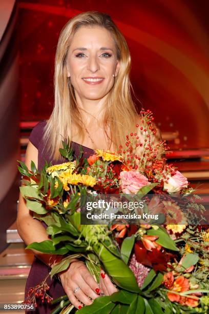 Singer Stefanie Hertel during the TV Show 'Stefanie Hertel - Meine Stars' on September 25, 2017 in Zwickau, Germany.