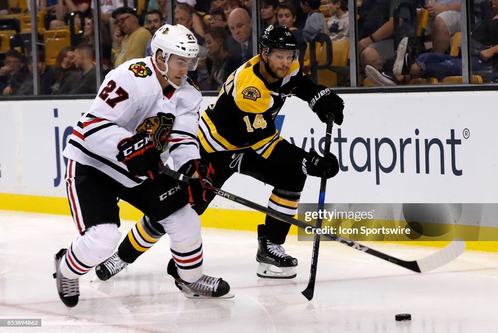 NHL: SEP 25 Preseason - Blackhawks at Bruins