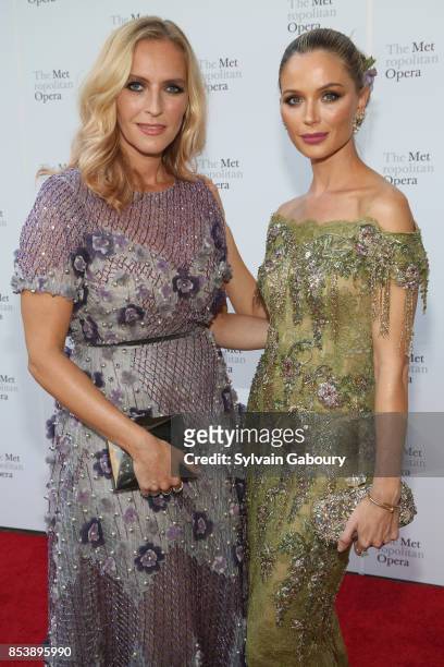 Keren Craig and Georgina Chapman attend Metropolitan Opera Opening Night Gala at Lincoln Center on September 25, 2017 in New York City.