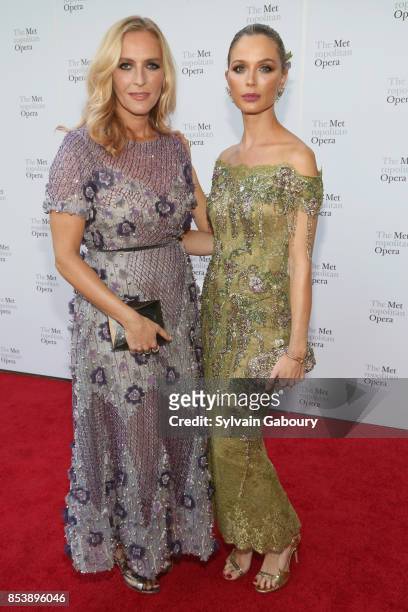 Keren Craig and Georgina Chapman attend Metropolitan Opera Opening Night Gala at Lincoln Center on September 25, 2017 in New York City.