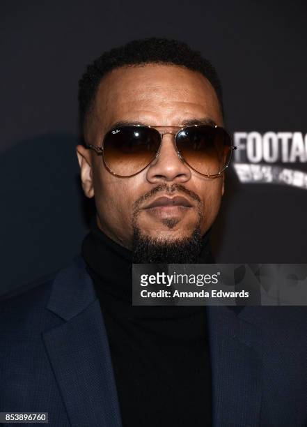 Rapper Jerome Jones arrives at the premiere of Novus Content's "Til Death Do Us Part" at The Grove on September 25, 2017 in Los Angeles, California.