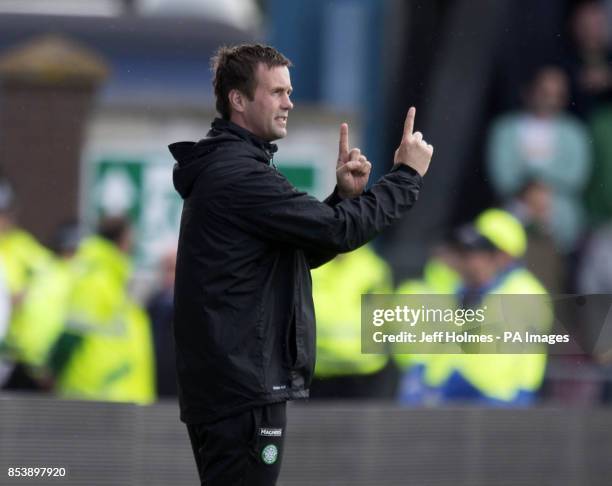 Celtic manager Ronny Deila during the Scottish Premiership match at Tulloch Caledonian Stadium, Inverness.