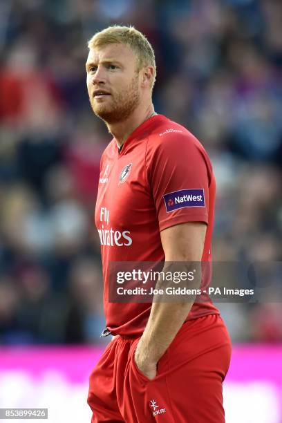 Lancashire Lightning's Andrew Flintoff during the NatWest T20 Blast Final at Edgbaston, Birmingham.