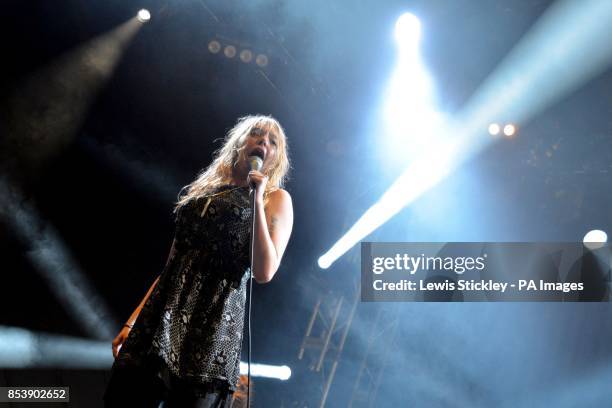 Rebecca MacIntyre of Marmozets performs during day three of Leeds Festival in Bramham Park, Leeds.