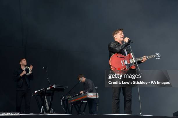 Foster The People perform during day three of Leeds Festival in Bramham Park, Leeds.