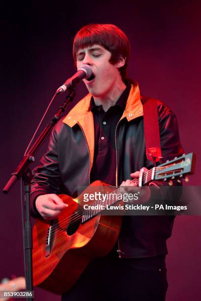 Jake Bugg performs during day three of Leeds Festival in Bramham Park, Leeds.