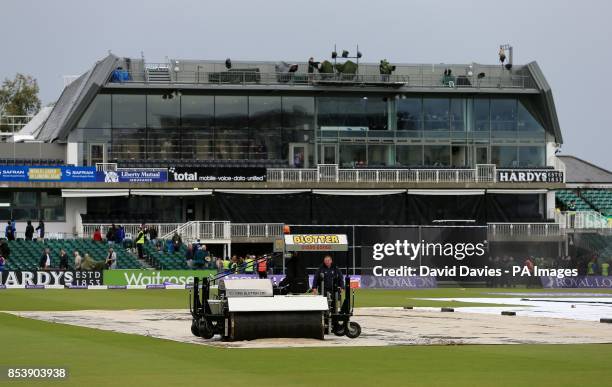 Rain delays the start of the Royal London One Day International at the Bristol County Ground, Bristol.