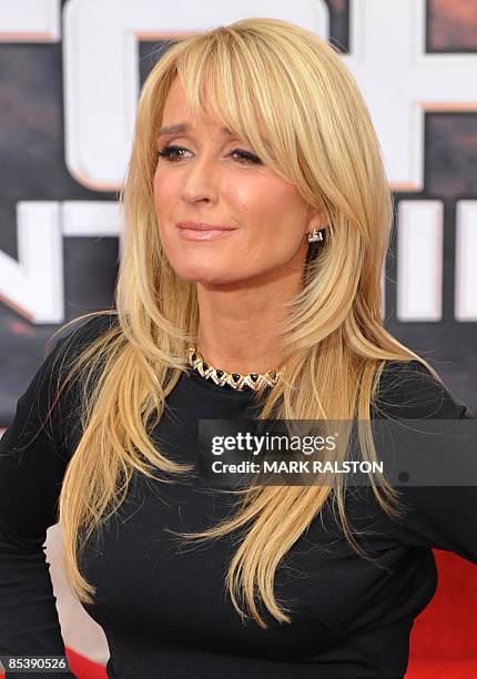 Actress Kim Richards poses for photos as she arrives for the world premiere of the Disney film "Race to Witch Mountain" at the El Capitan theatre in...