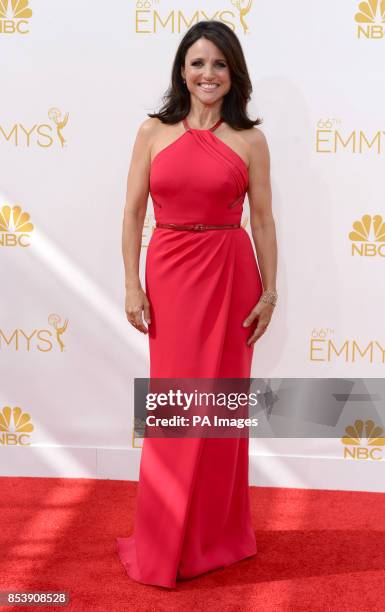 Julia Louis-Dreyfus arriving at the EMMY Awards 2014 at the Nokia Theatre in Los Angeles, USA.