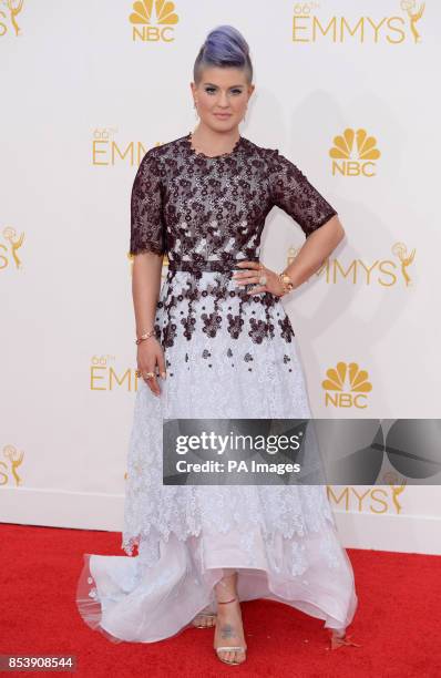 Kelly Osbourne arriving at the EMMY Awards 2014 at the Nokia Theatre in Los Angeles, USA.