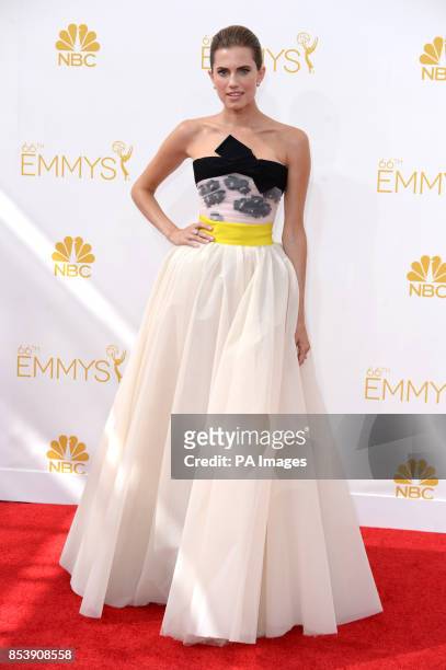 Allison Williams arriving at the EMMY Awards 2014 at the Nokia Theatre in Los Angeles, USA.