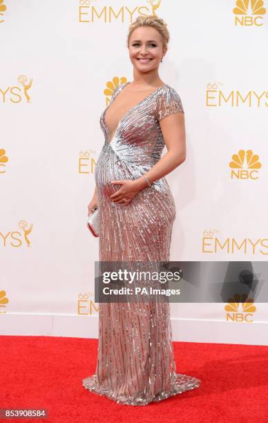 Hayden Panettiere arriving at the EMMY Awards 2014 at the Nokia Theatre in Los Angeles, USA.