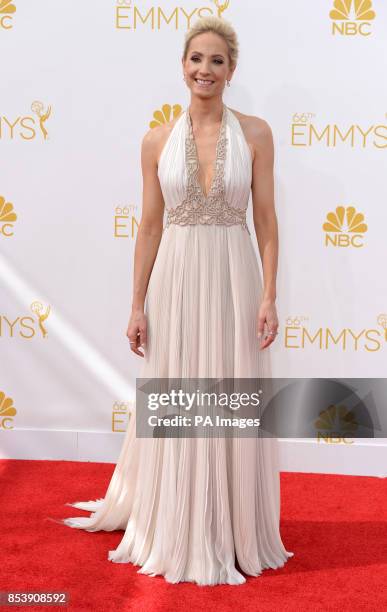 Joanne Froggatt arriving at the EMMY Awards 2014 at the Nokia Theatre in Los Angeles, USA.